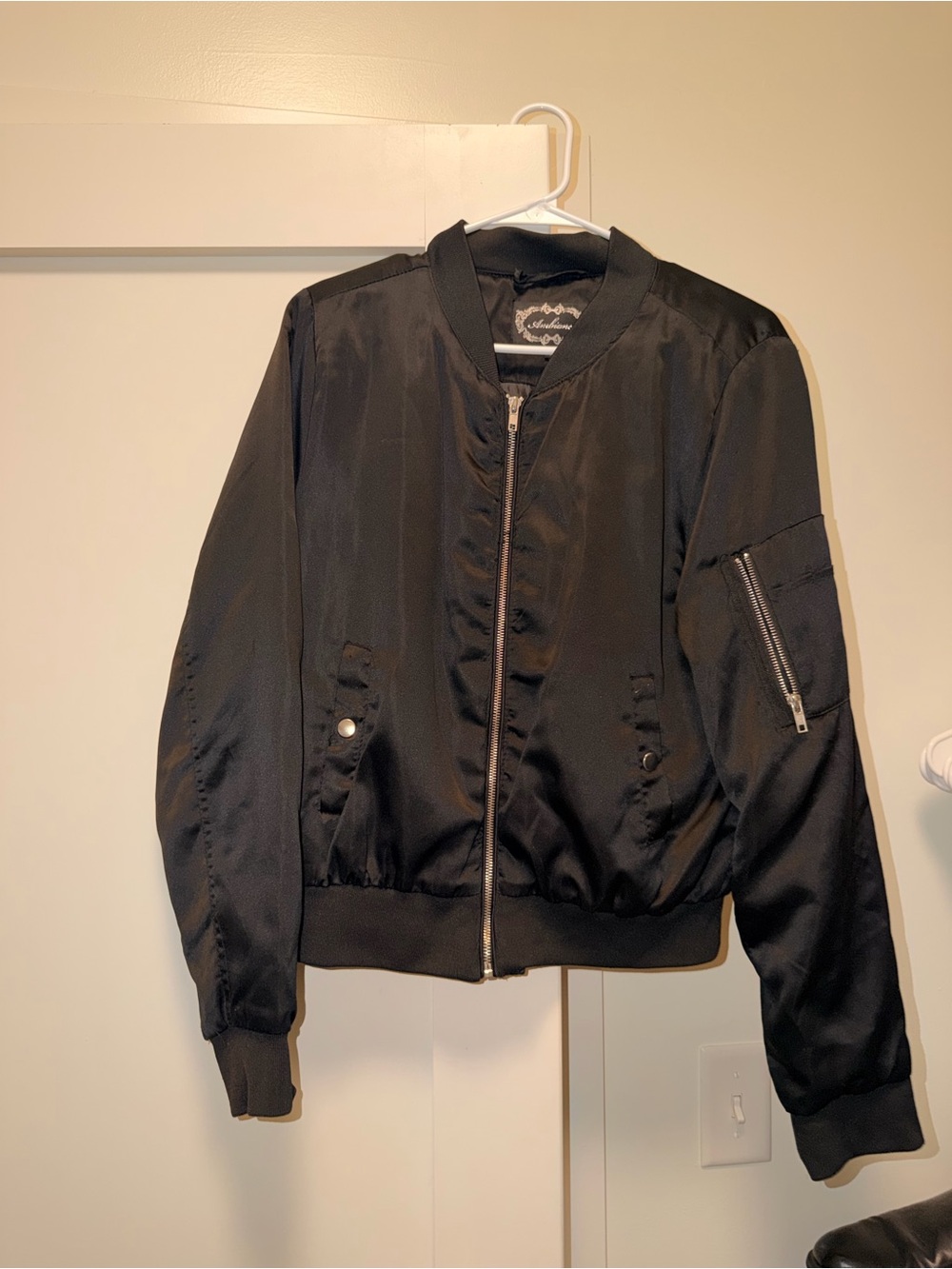 Ambiance Black Women's Bomber Jacket